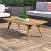 Joss & Main Elswick Solid Wood Outdoor Coffee Table Wood in Brown/White | 15 H x 47.5 W x 24 D in | Wayfair DB750E22134647A28D9CE50750BD33C5