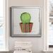 Dakota Fields Boho Cacti III - Picture Frame Painting on Canvas in Brown/Green/Indigo | 34.5 H x 34.5 W x 1.5 D in | Wayfair