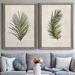 Gracie Oaks Palm Botanical I - Picture Frame Painting Print Set on Canvas Canvas, Solid Wood in White | 24 H x 36 W x 1.5 D in | Wayfair