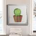 Dakota Fields Boho Cacti III - Picture Frame Painting on Canvas in Brown/Green/Indigo | 30.5 H x 30.5 W x 1.5 D in | Wayfair