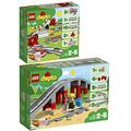 Lego Duplo Set of 2: 10882 Railway Rails & 10872 Railway Bridge and Rails