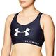 Under Armour - Womens Mid Keyhole Graphic Bra, Small, MDN (410)