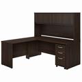 Bush Business Furniture Studio C 72W x 30D L Shaped Desk with Hutch, Mobile File Cabinet and 42W Return in Black Walnut - Bush Business Furniture STC006BWSU