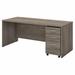 Bush Business Furniture Studio C 72W x 30D Office Desk with Mobile File Cabinet in Modern Hickory - Bush Business Furniture STC013MHSU