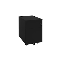 Lüllmann Rollcontainer Bürocontainer mit Hängeregistratur Stahl-Abdeckplatte 55 x 40 x 59 cm Schwarz 505901 Image