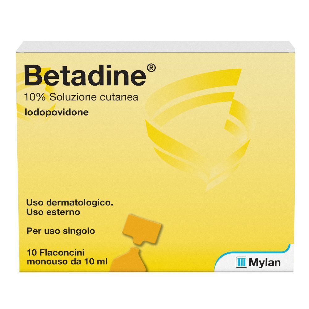 BETADINE*soluz cutanea 10 flaconcini monouso ml 10% 10x10 Soluzione