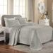 Superior Cotton Jacquard Matelassé Scalloped Geometric Fret Bedspread Set with Pillow Shams