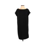 Gap Casual Dress - Sheath Crew Neck Short Sleeve: Black Solid Dresses - Women's Size X-Small