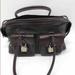 Dooney & Bourke Bags | Dooney & Bourke Dbl Pocket Black Leather Satchel | Color: Black/Brown | Size: Os