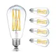 Ampoule LED Vintage Edison ST64 12W 16W lampe en verre transparent 160 K Vintage équivalent à