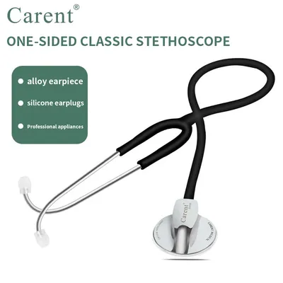 Stéthoscope médical en acier inoxydable argenté pour médecins et infirmières fréquence cardiaque