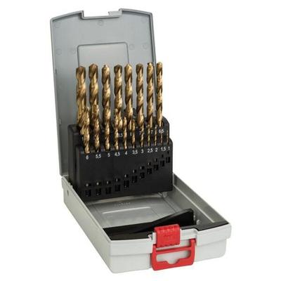 BOSCH 19-tlg. Metallbohrer-Set HSS-TiN (Titan-Beschichtung) Pro grau