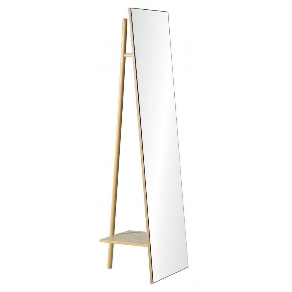 Portant vêtements miroir en bois 45x160cm