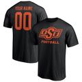 Men's Fanatics Branded Black Oklahoma State Cowboys Personalized Any Name & Number One Color T-Shirt