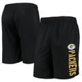 Men's MSX by Michael Strahan Black Green Bay Packers Training Shorts