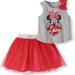 Disney Matching Sets | Minnie Mouse Bow Tank & Scooter Skirt Nwt 14/16 | Color: Gray/Pink | Size: 14/16