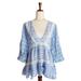 Free People Tops | Classic Checkered V-Neck Tunic T-Shirt: Effortless Style For Any Occasion | | Color: Blue/White | Size: Xs