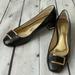 Coach Shoes | Coach Black Leather Shoes Wgold Accents - 6.5 | Color: Black | Size: 6.5