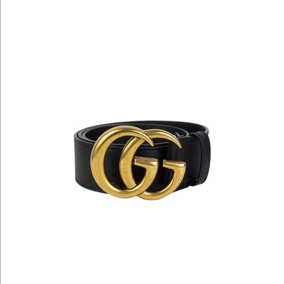 2015 Re Edition Wide Leather Belt in Black - Gucci