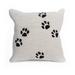 "Liora Manne Frontporch Paw Prints Indoor/Outdoor Pillow Neutral 18"" Square - Trans Ocean Import Co 7FP8S426912"