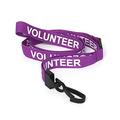 CKB LTD Volunteer LANYARDS Breakaway Safety Lanyard Neck Strap Swivel Plastic Clip for ID Card Holder - Pull Quick Release Design (Purple, Pack of 50)