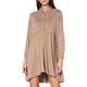 French Connection Women's RENYA Cupro Jersey LS Shirt DR Casual Dress, Walnut, 16