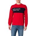 United Colors of Benetton (Z6ERJ) Men's Maglia G/C M/L 3J68J18G3 Hooded Sweatshirts, Red 015, XXL