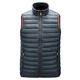 FEOYA Men's Down Gilet Hooded Body Warmer Lightweight Sleeveless Jacket Warm Quilted Vest Padded Waistcoat Packable Puffer Coat Waterproof B Grey XXS