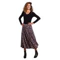 Roman Originals Womens Ditsy Floral Burnout Midi Skirt - Ladies Smart Casual Office Work Midi Length Skirts Flare Detail Shape Spring Summer Elasticated Holiday Skirts - Multicolored - Size 18