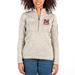 Women's Antigua Oatmeal Morehouse Maroon Tigers Fortune Half-Zip Pullover Jacket