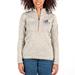 Women's Antigua Oatmeal Jackson State Tigers Fortune Half-Zip Pullover Jacket
