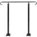 VEVOR Wrought Iron Handrail Stair Railing Fit 1 Or 2 Stepsadjustable Hand Rail Metal | 37.8 H x 55 W x 6.7 D in | Wayfair LTFS1.4MLZFS00001V0