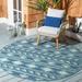 Blue/Navy 0.24 in Area Rug - Union Rustic Amarien Southwestern Navy Indoor/Outdoor Area Rug, Polypropylene | 0.24 D in | Wayfair