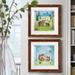 Redwood Rover Woodland Family Bears - 2 Piece Picture Frame Painting Set Paper in Blue/Green/Indigo | 34.5 H x 69 W in | Wayfair