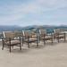 Aluminum Outdoor Deep Seating Rocking Club Chairs in Antique Copper Finish with Thick Tan Polyester Cushions (set of 4)