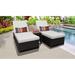 Barbados Wheeled Chaise Set of 2 Outdoor Wicker Patio Furniture and Side Table