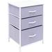 Nightstand 3-Drawer Shelf Storage - Bedside Furniture End Table Chest