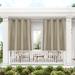 ATI Home Indoor/Outdoor Solid Cabana Grommet Top Curtain Panel Pair