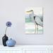 East Urban Home Heron on Seaglass I by Lanie Loreth - Painting Print Canvas in Blue/Gray/Green | 18 H x 12 W x 1.5 D in | Wayfair