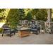 The Outdoor GreatRoom Company Cove 23.3" H x 42.1" W Outdoor Fire Pit Table w/ Lid in Brown/Gray/White | 23.3 H x 42.1 W x 30.3 D in | Wayfair