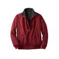 Men's Big & Tall Fleece-Lined Bomber Jacket by KingSize in Rich Burgundy (Size 4XL) Fleece Jacket