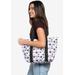 Plus Size Women's Disney Mickey & Minnie Mouse Heart Icons Zip Tote Bag by Disney in Multi