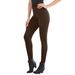 Plus Size Women's Fleece-Lined Legging by Roaman's in Chocolate (Size 5X)