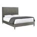 Everly Quinn Lindenwold Bed - King - Antonio Charcoal Upholstered/Metal/Polyester in Black | 65 H x 67 W x 86.75 D in | Wayfair