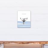 Sunside Sails Taniya Whale Tail Waves Personalized Canvas Art Canvas in Blue | 14 H x 11 W x 1.25 D in | Wayfair 2F6AD3737FCA43EAA3C9EFAC93084B77