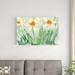 Winston Porter Daffodils Orange & I by Samuel Dixon - Wrapped Canvas Painting Canvas in White | 24 H x 36 W x 1.25 D in | Wayfair