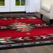 Black 22 x 0.3 in Area Rug - Loon Peak® Hilander Southwestern Red/Indoor Area Rug, Polypropylene | 22 W x 0.3 D in | Wayfair LNPK5177 38106262