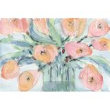 Winston Porter Tulip Bouquet III by Samuel Dixon - Wrapped Canvas Painting Canvas in Green/Pink | 8 H x 12 W x 1.25 D in | Wayfair