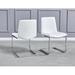 Orren Ellis Lense Side Chair Faux Leather/Upholstered in Gray/White | 34 H x 23 W x 19 D in | Wayfair 693DDF1B8E1C45DEBA0D46D1C4345B3C