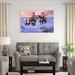 The Holiday Aisle® Sharin' Christmas w/ the Neighbors by Jack Sorenson - Wrapped Canvas Graphic Art Metal in Blue | 32 H x 48 W x 1.25 D in | Wayfair